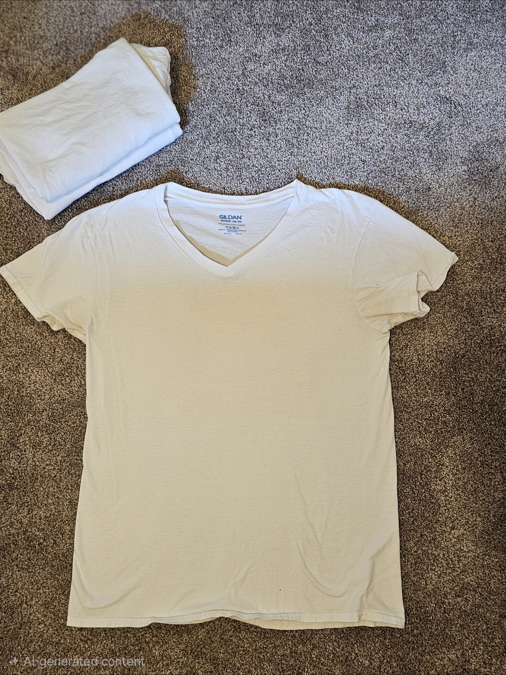 Gildan Men’s V-Neck T-Shirt - White - 4 Pack